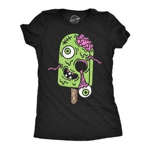 Womens T Shirt Zombie Ice Cream Cone Halloween Tee For Ladies